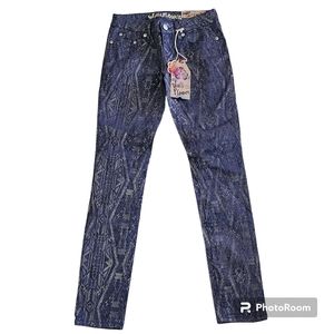 Wallflower Sassy Skinny pants size 2 Blue NWOT
